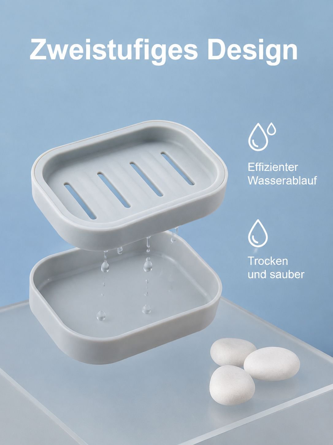 Abtropfende Seifenablage