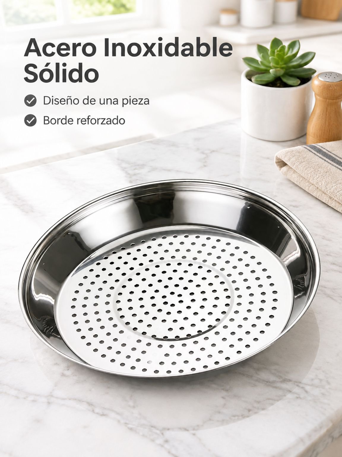 Multi functional circular steaming tray