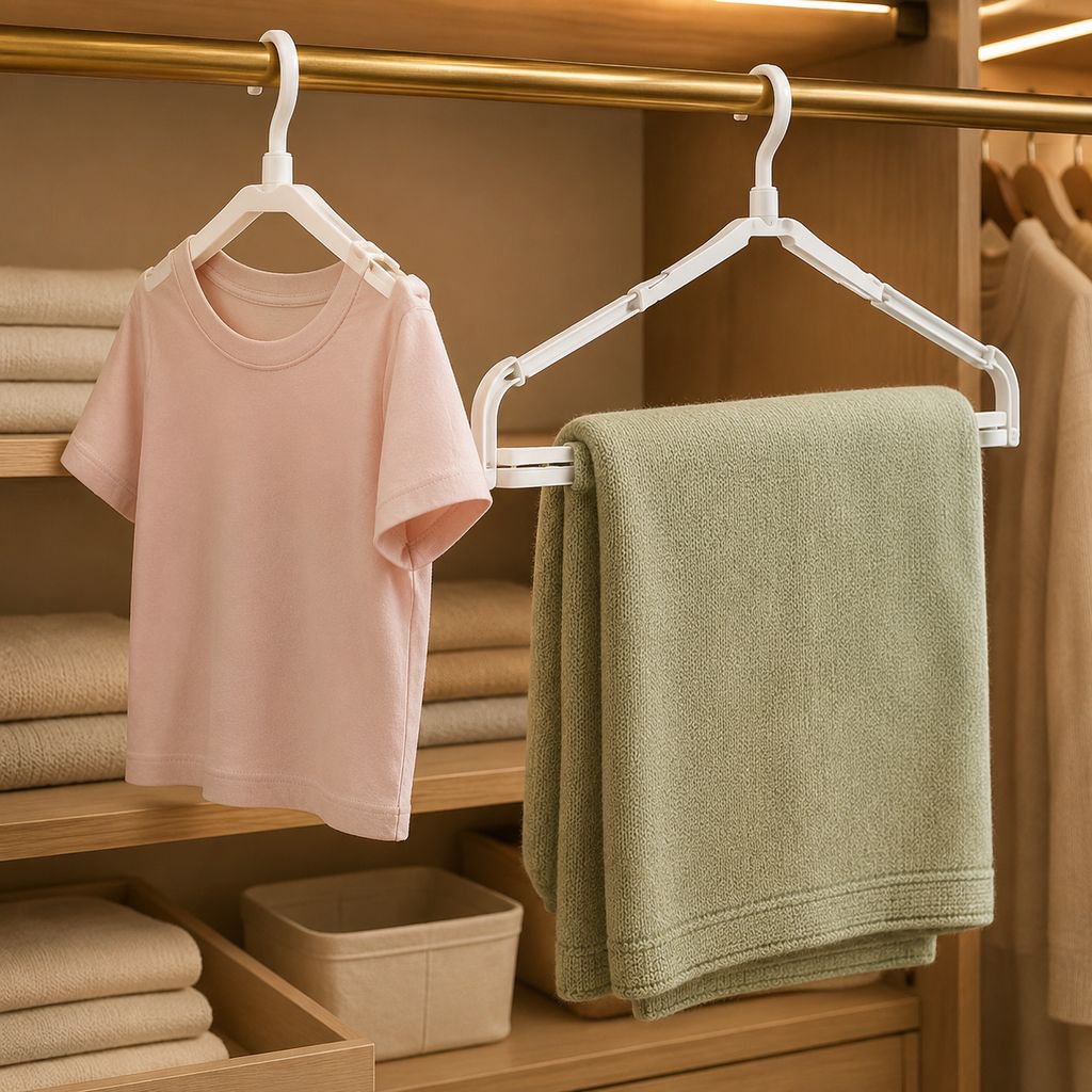 Foldable and portable clothes hanger by JMY