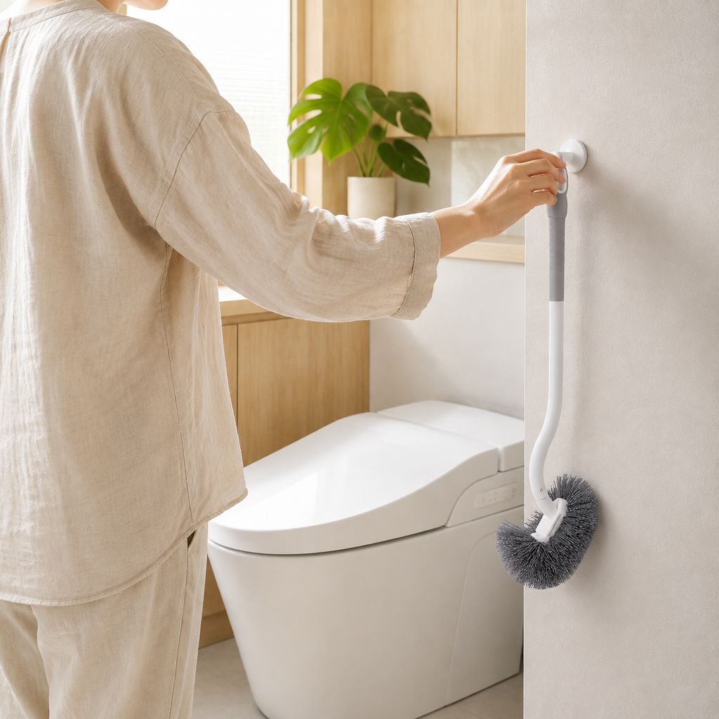 衛生的なトイレブラシの収納例