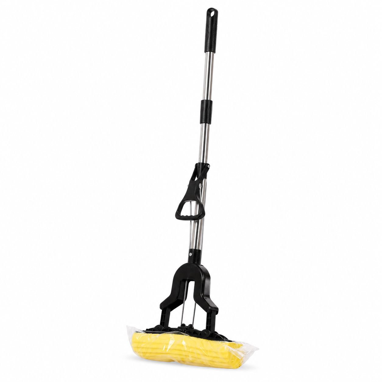 Collapsible Sponge Mop with Extendable Stainless Steel Handle