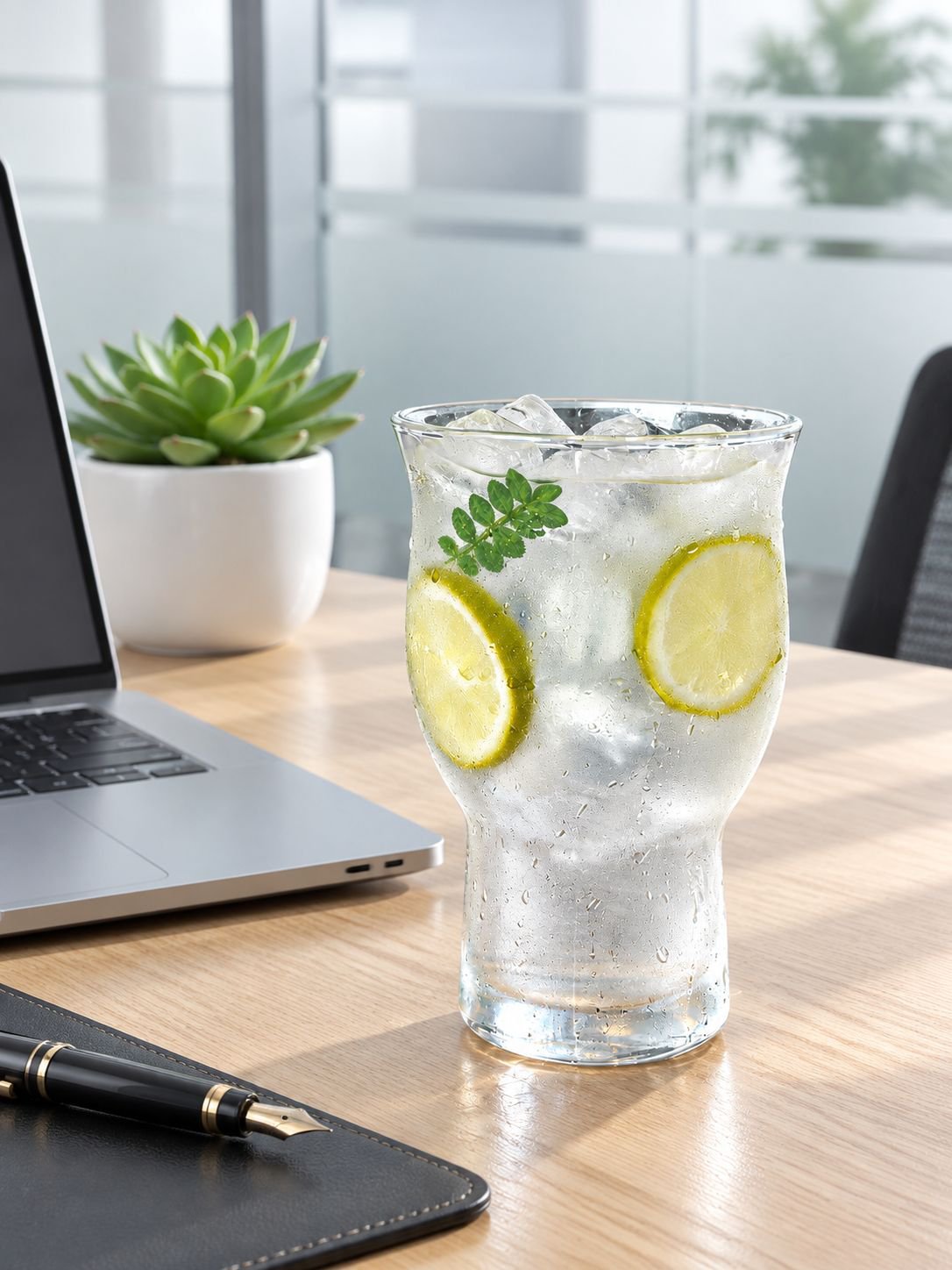 Wide mouth glass suitable for cocktails