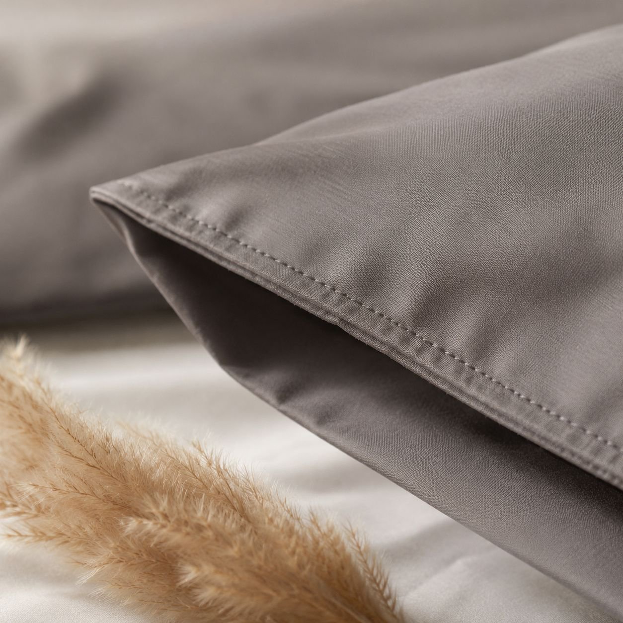 Comfortable and breathable 48x74 pillowcase on white bedding