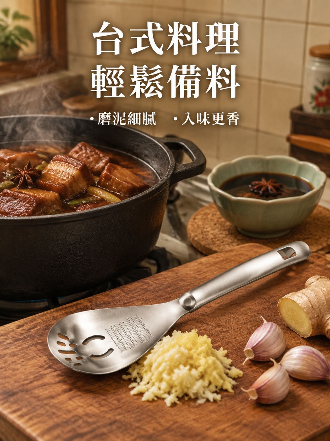 廚房不鏽鋼勺子研磨薑蒜器