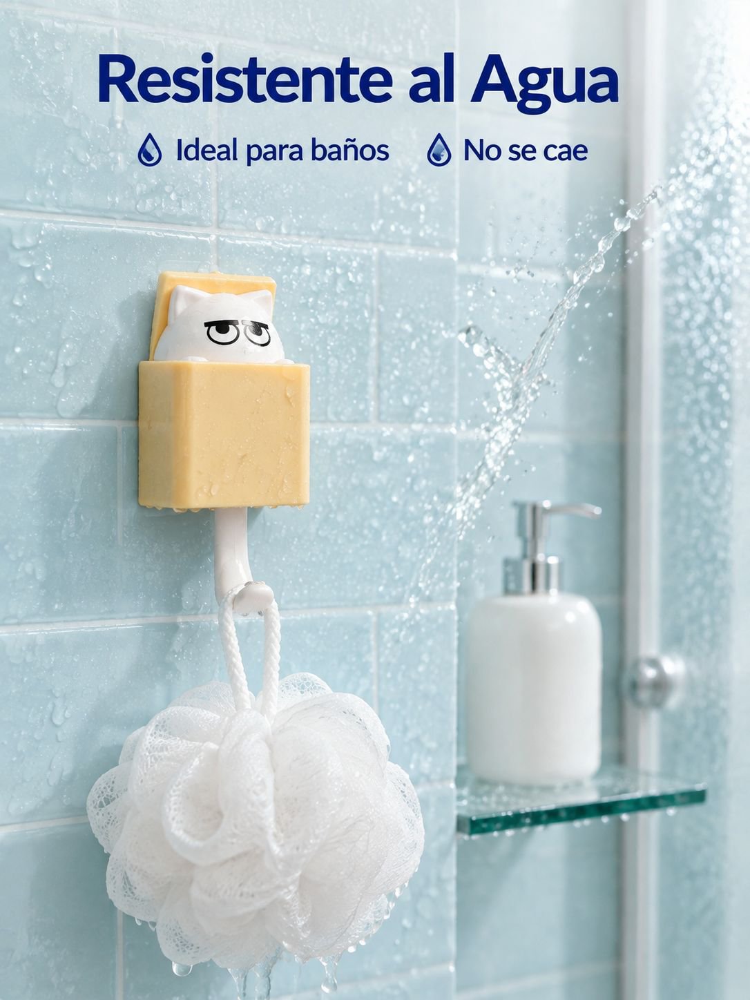 Lindo gancho para gato, gancho de pared telescópico, gancho de pared multiusos, adhesivo sin daños, 