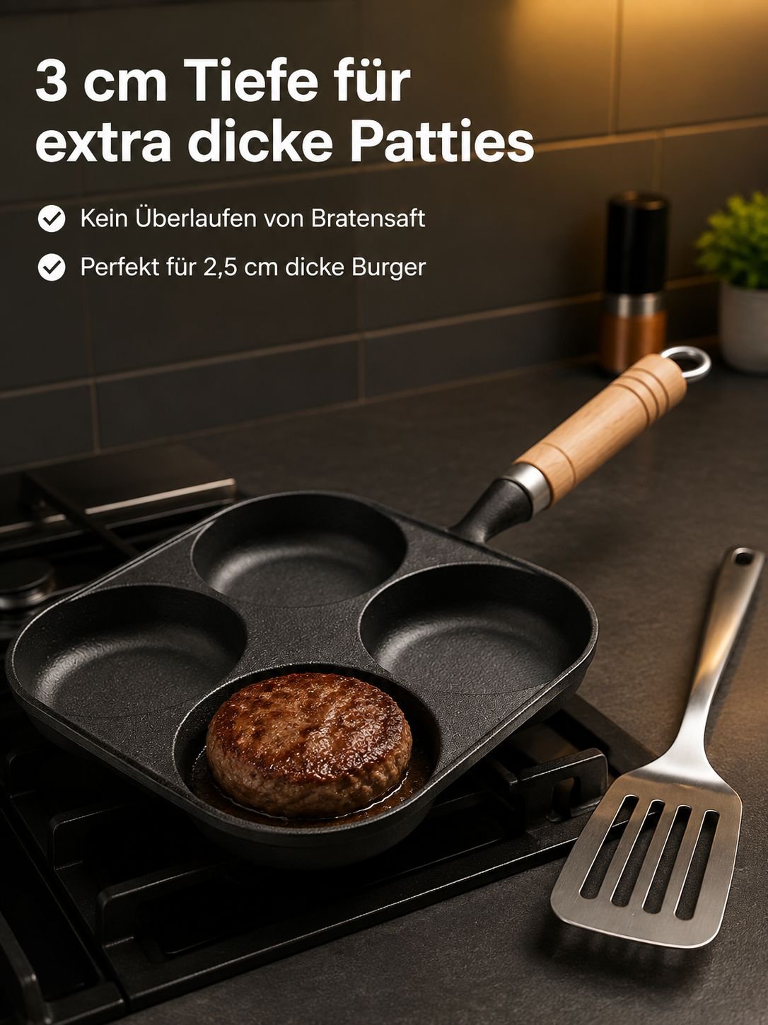 Leicht zu reinigende Bratpfanne für den Alltag