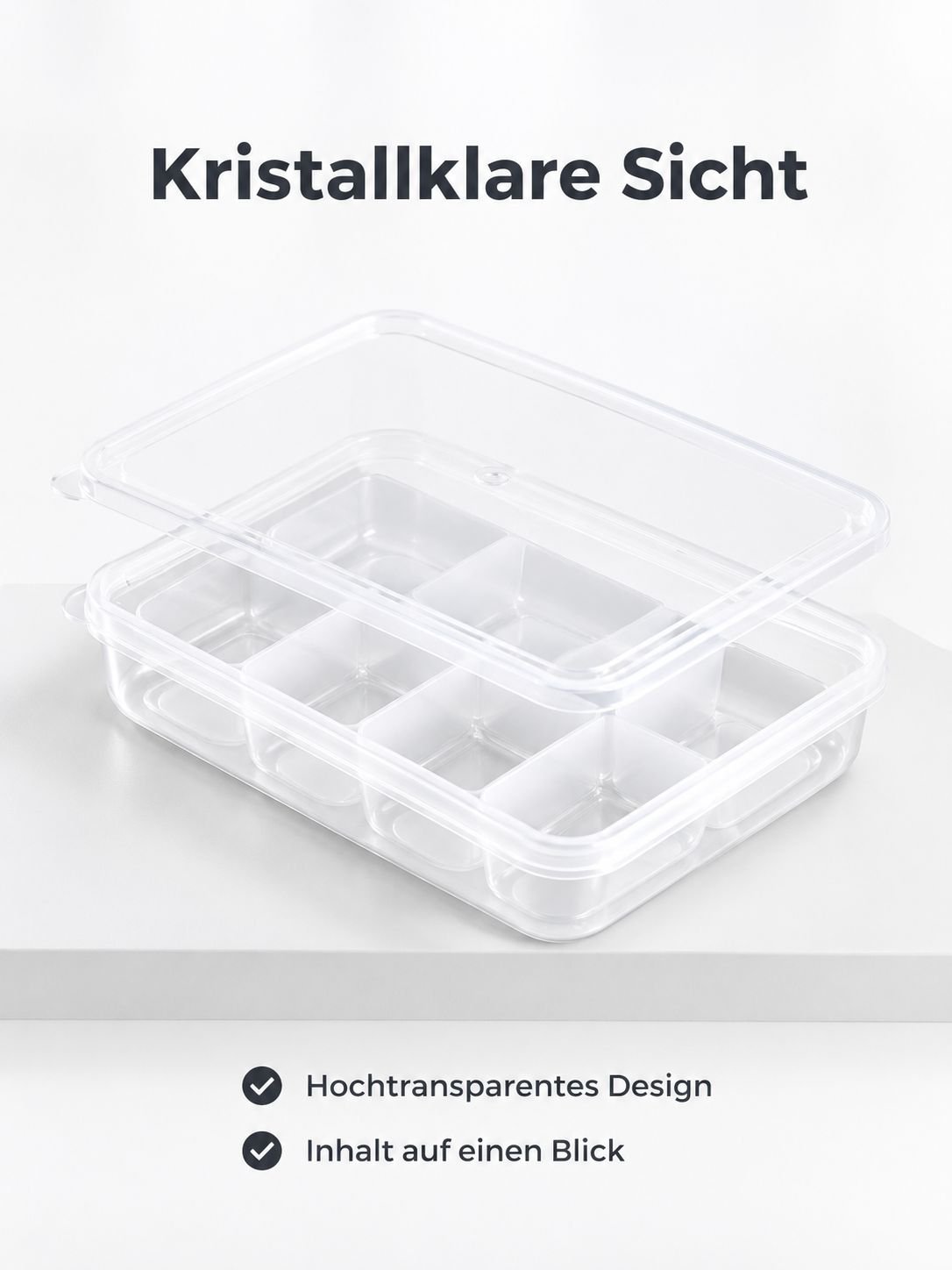 Multifunktionale Gefrier-Aufbewahrungsbox mit abnehmbaren Fächern, speziell für den Kühlschrank