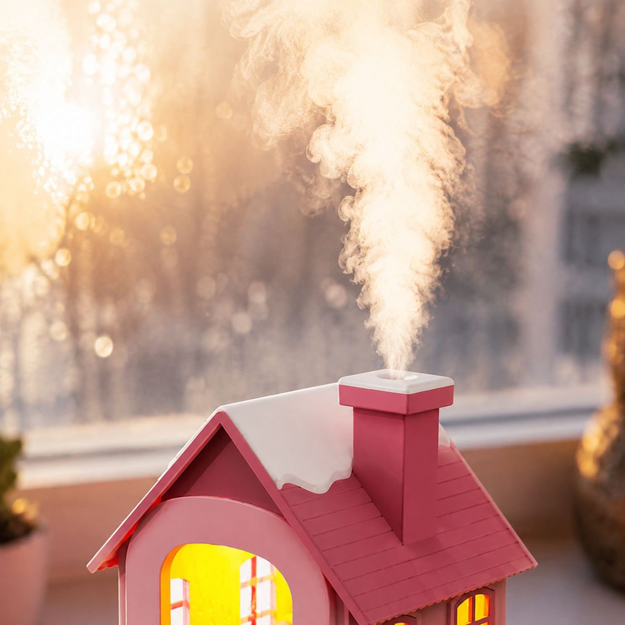USB Desktop Humidifier with Colorful Ambient Light for Office