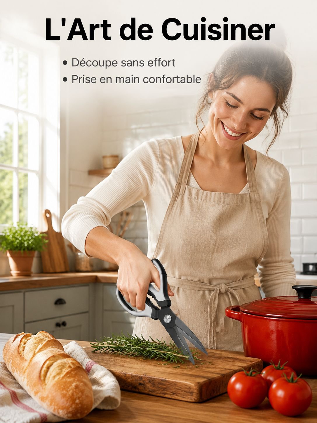 Ciseaux de cuisine en acier inoxydable pour poulet