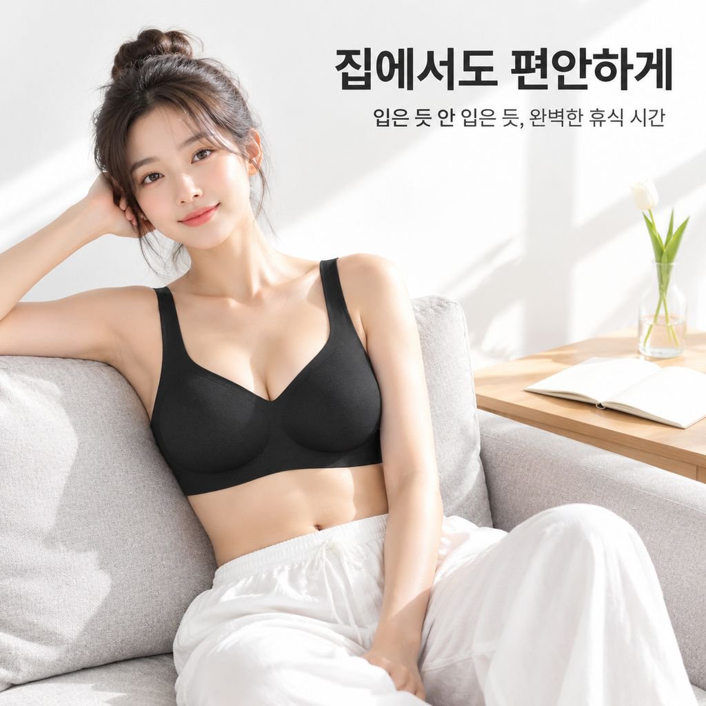 노라인 브래지어 여성 고정 컵 작은 가슴 모음 무테 스포츠 백 아름다움 큰 가슴 작아 보임