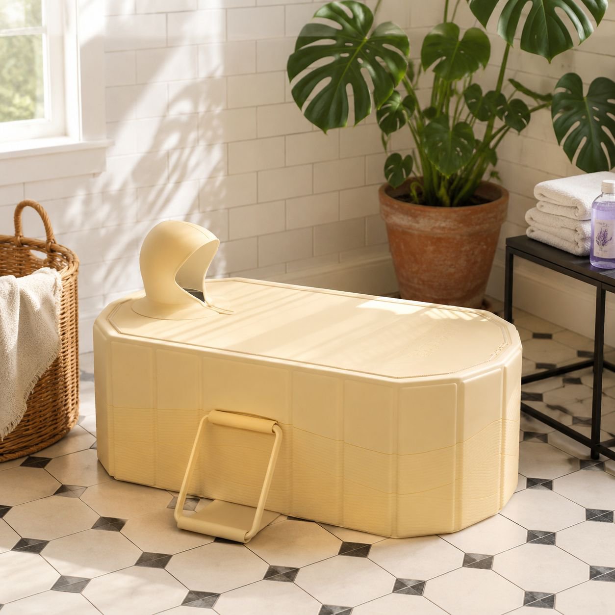 Easy to store foldable bathtub for small spaces
