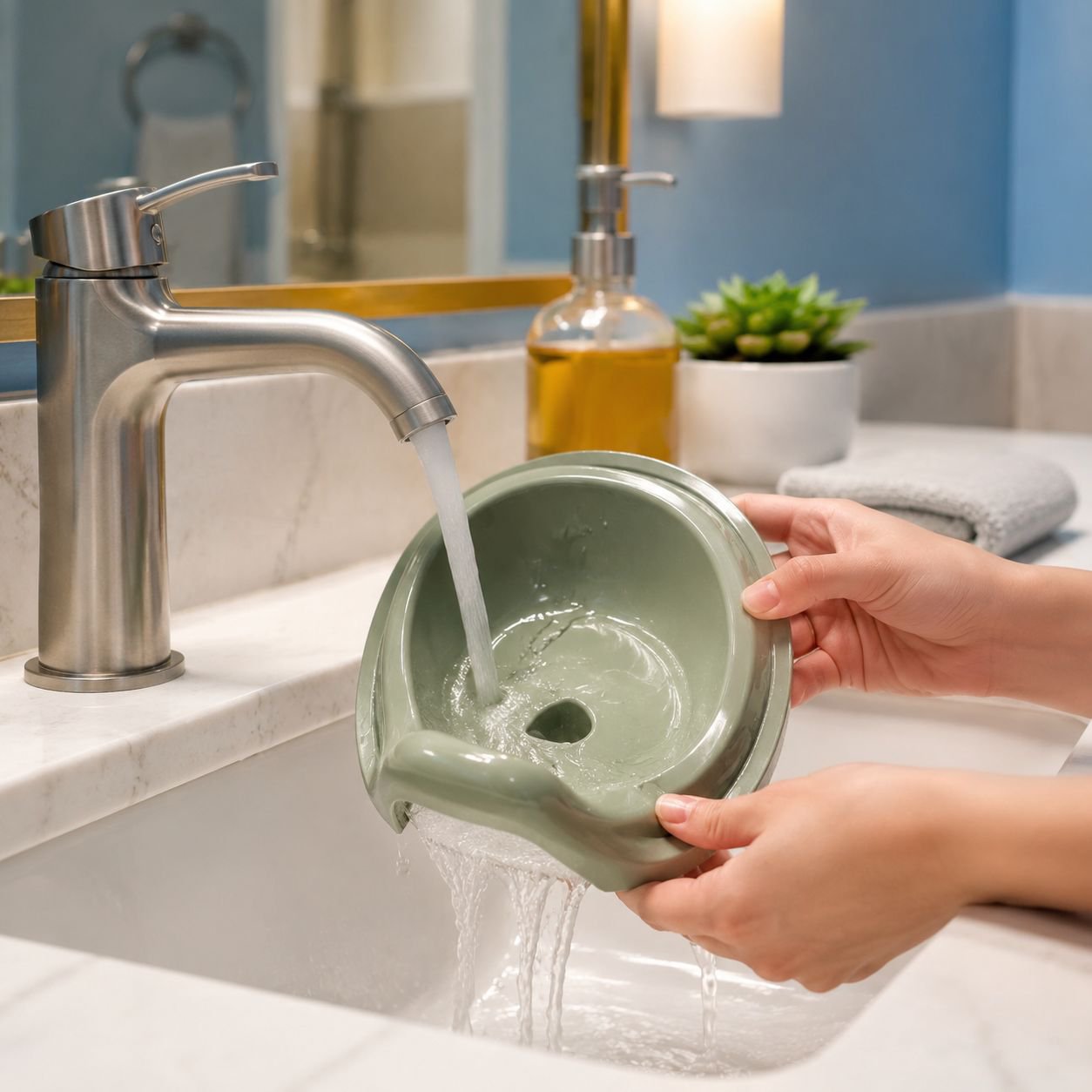 Compact and portable potty for home and travel