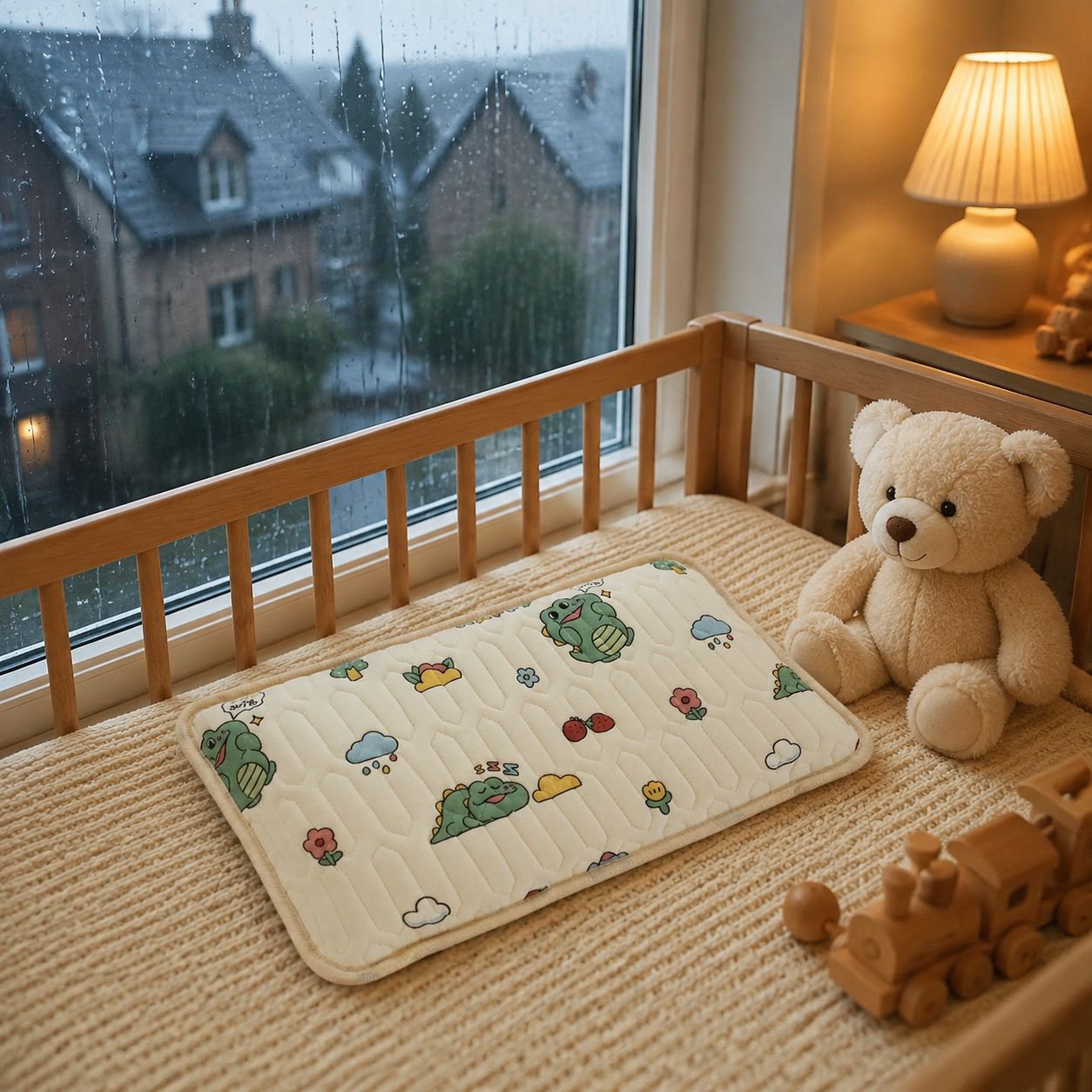 Comfortable infant pillow with pillowcase
