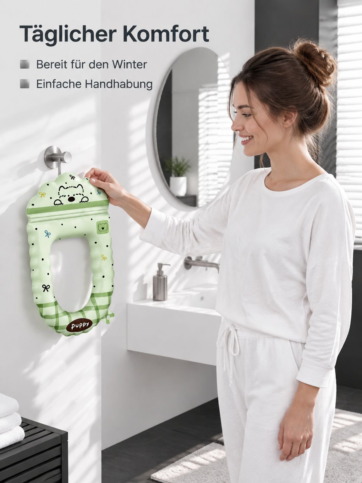Kompakte und langlebige Toilettensitzergänzung