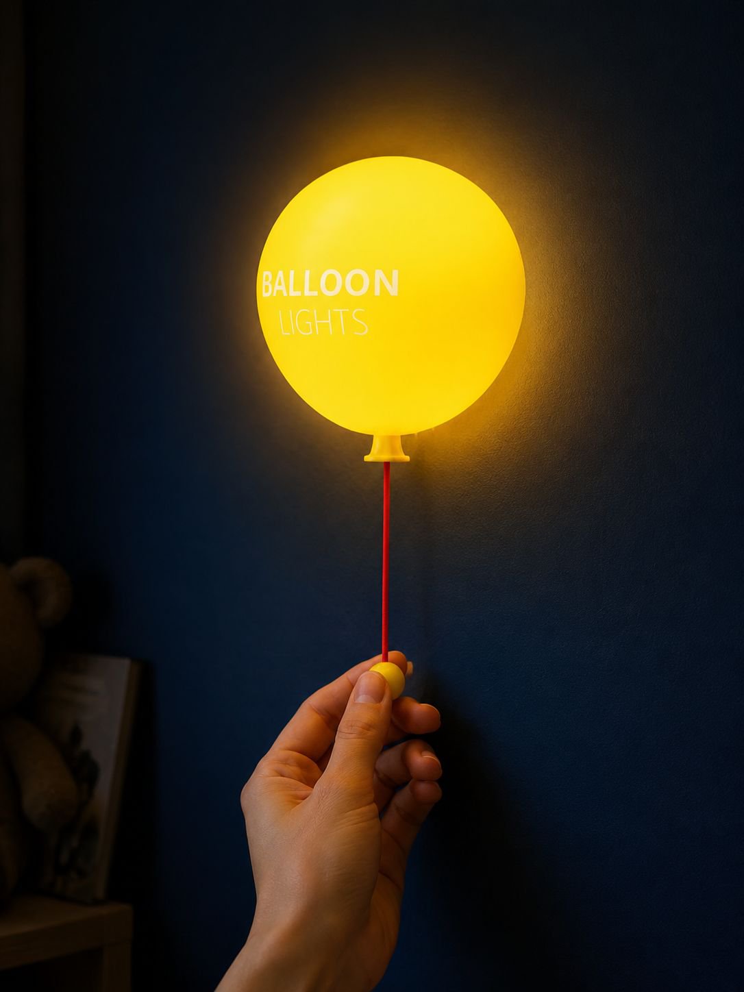 JMY Silicone Balloon Night Light, Breastfeeding Lamp, Bedside Lamp, Wall-mountable or Handheld, Thre
