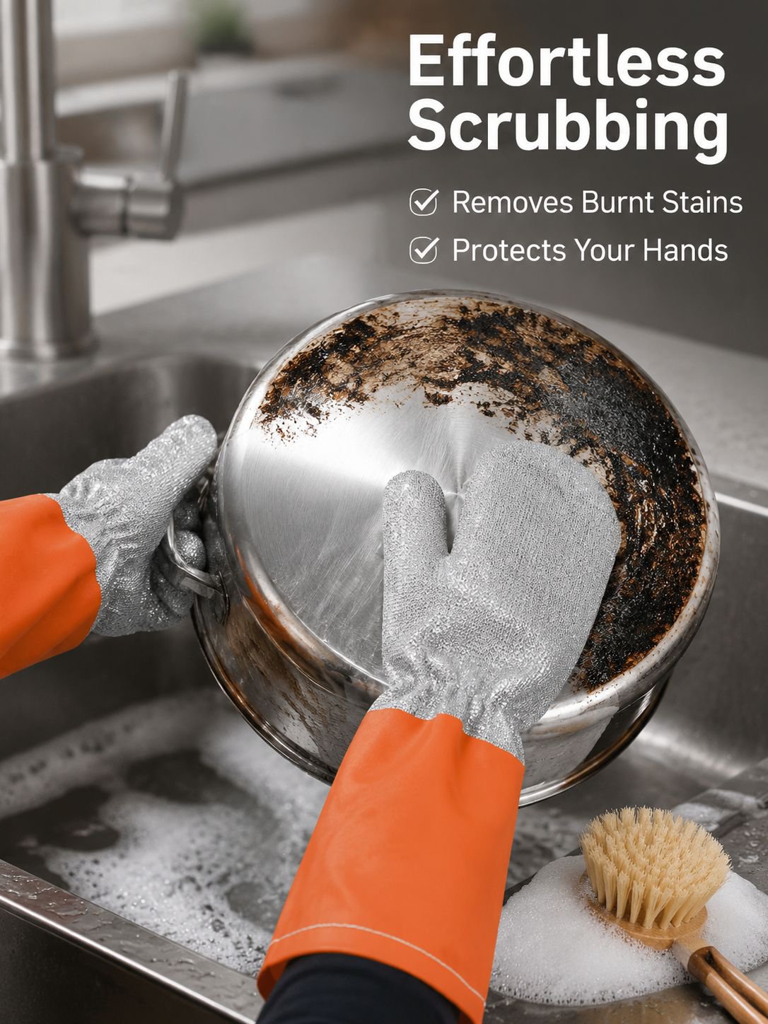 Waterproof Heat-Resistant Extended Steel Mesh Gloves