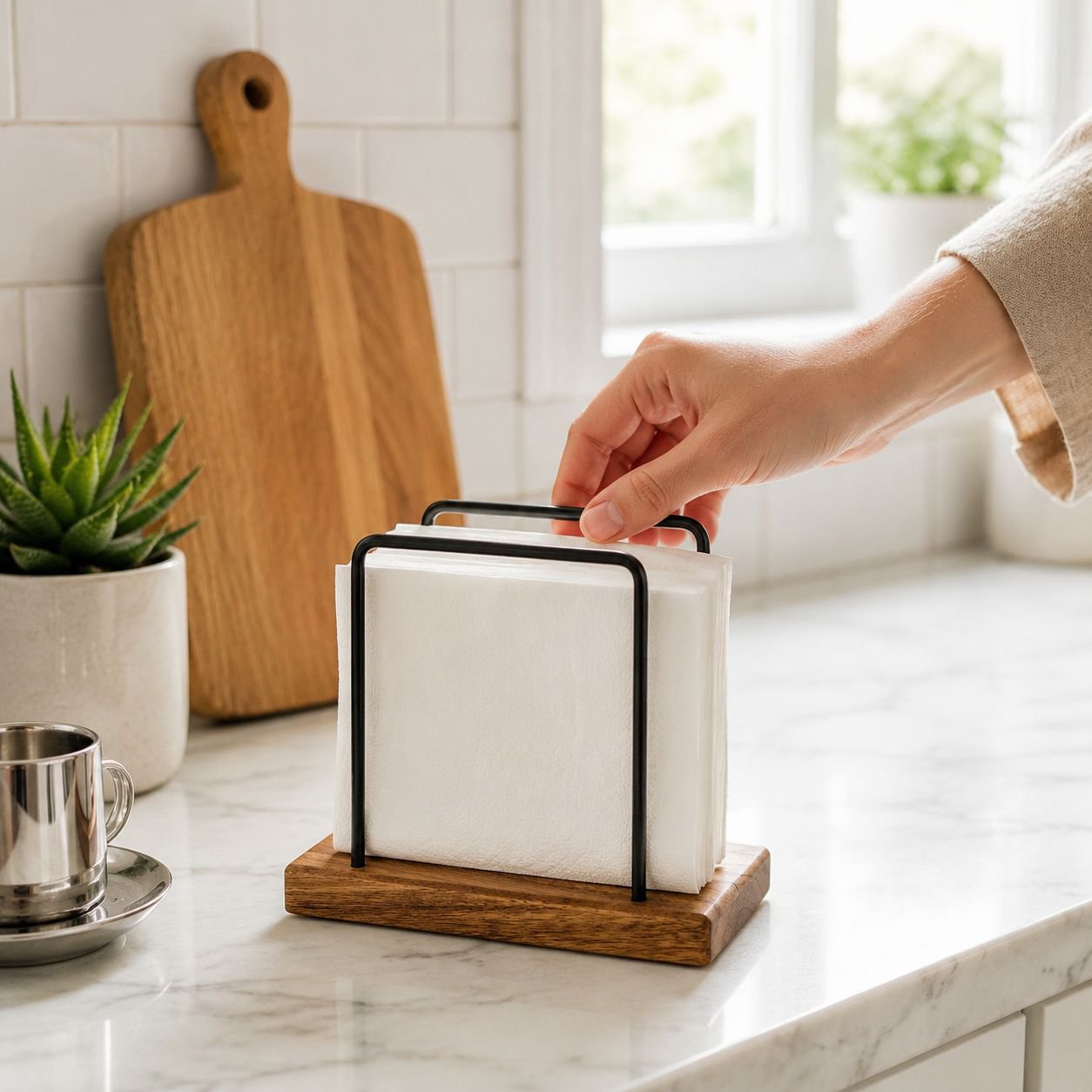 Organizador de servilletas para restaurantes