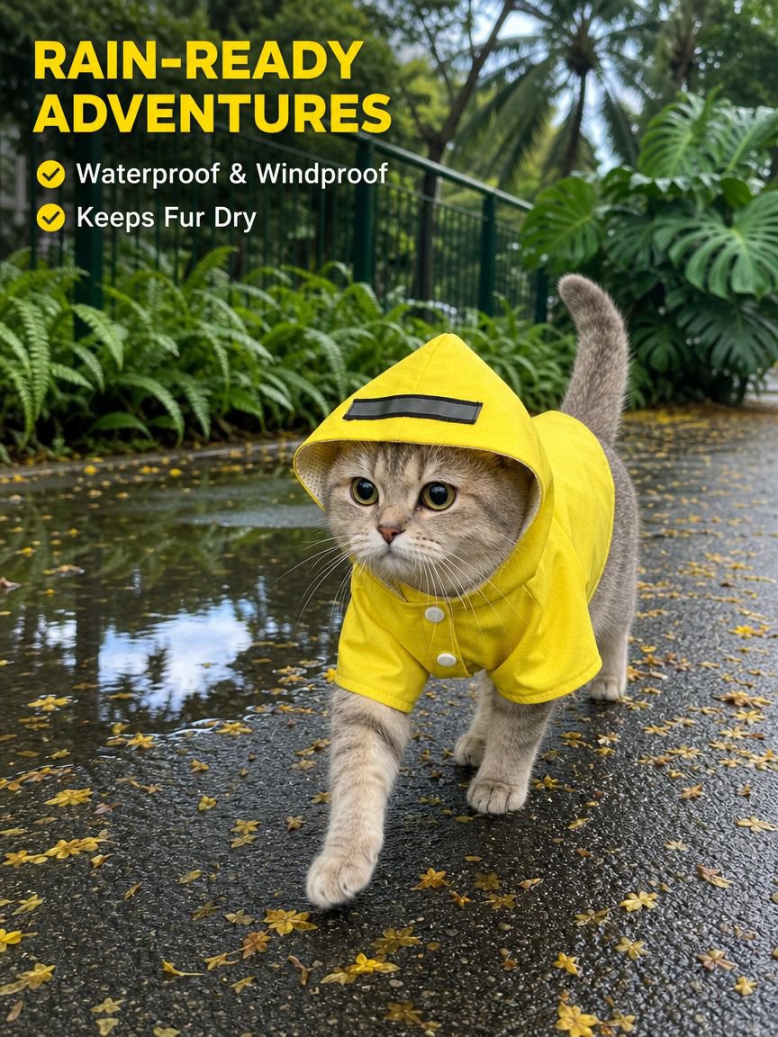 Waterproof Raincoat for Cats