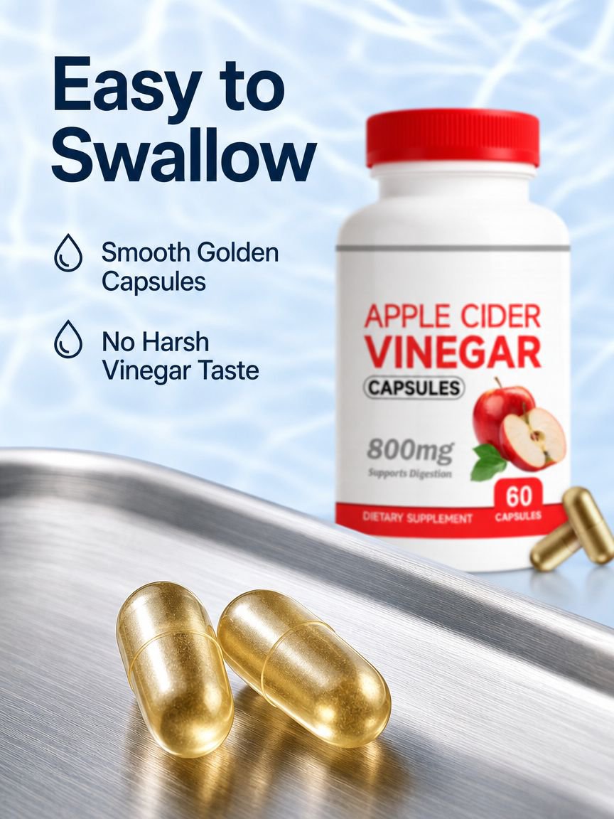 Organic Apple Cider Vinegar Dietary Supplement Capsules