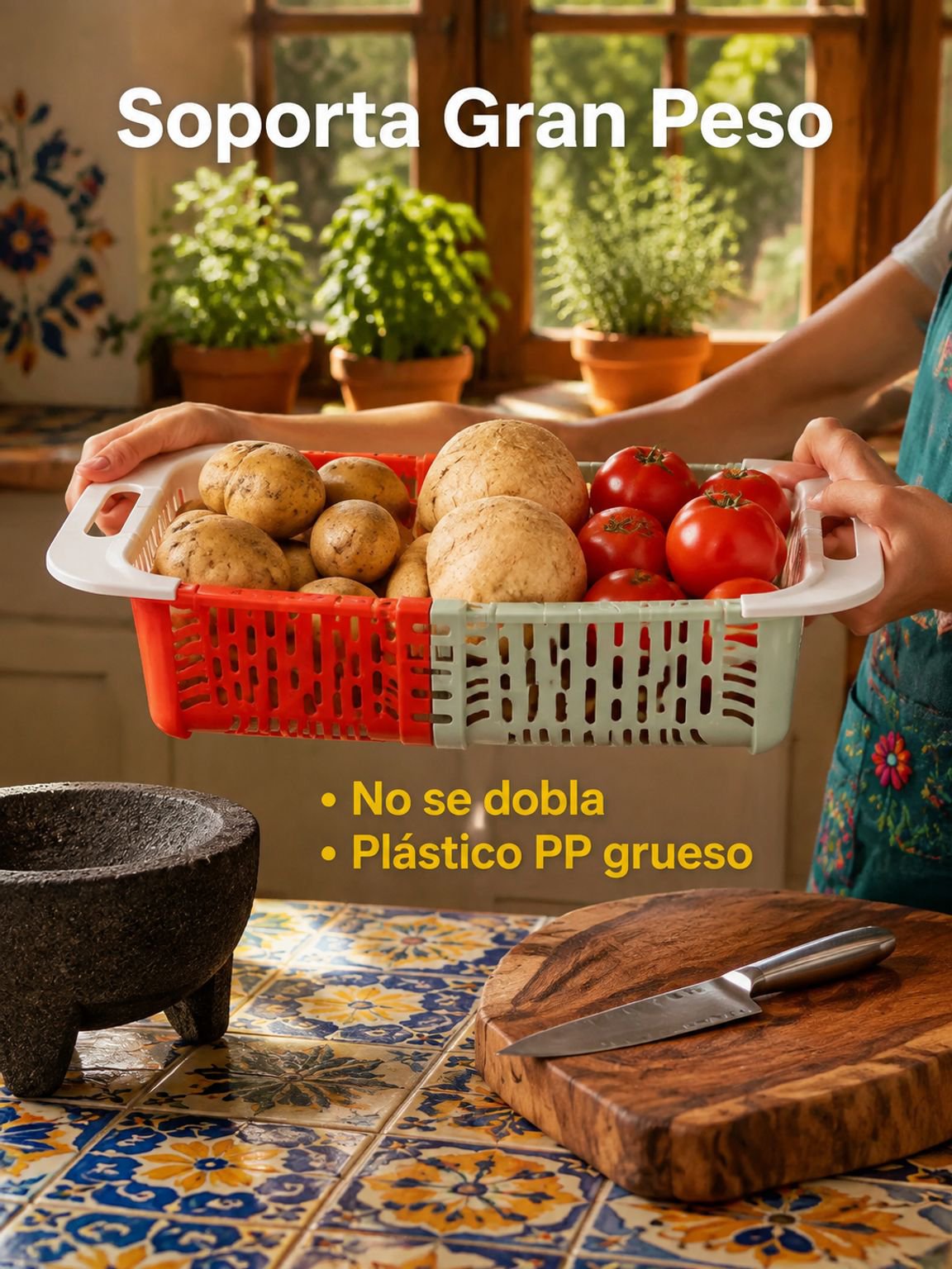 Escurridor ajustable multifuncional para fregadero