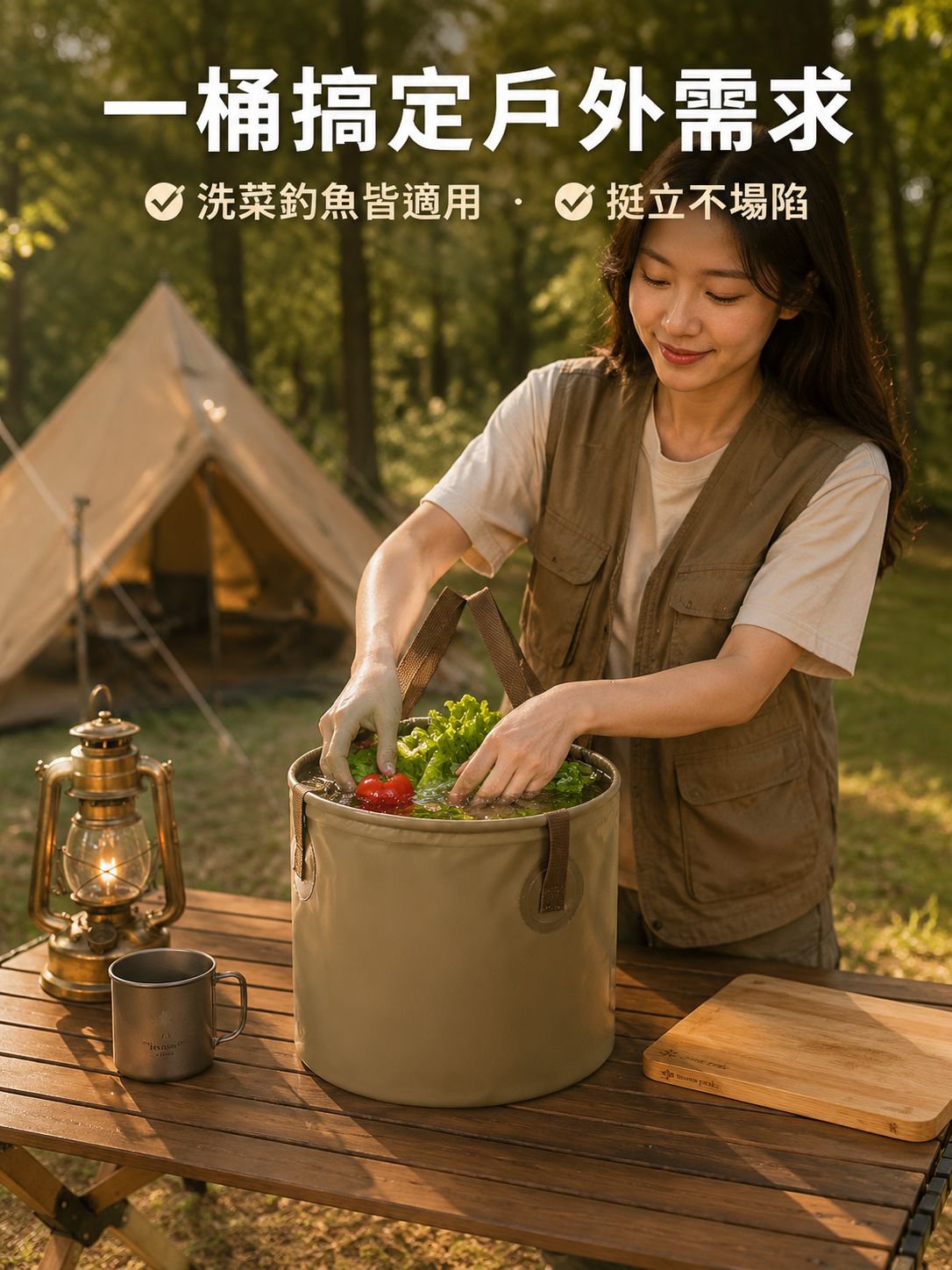 可折疊收納野營水桶