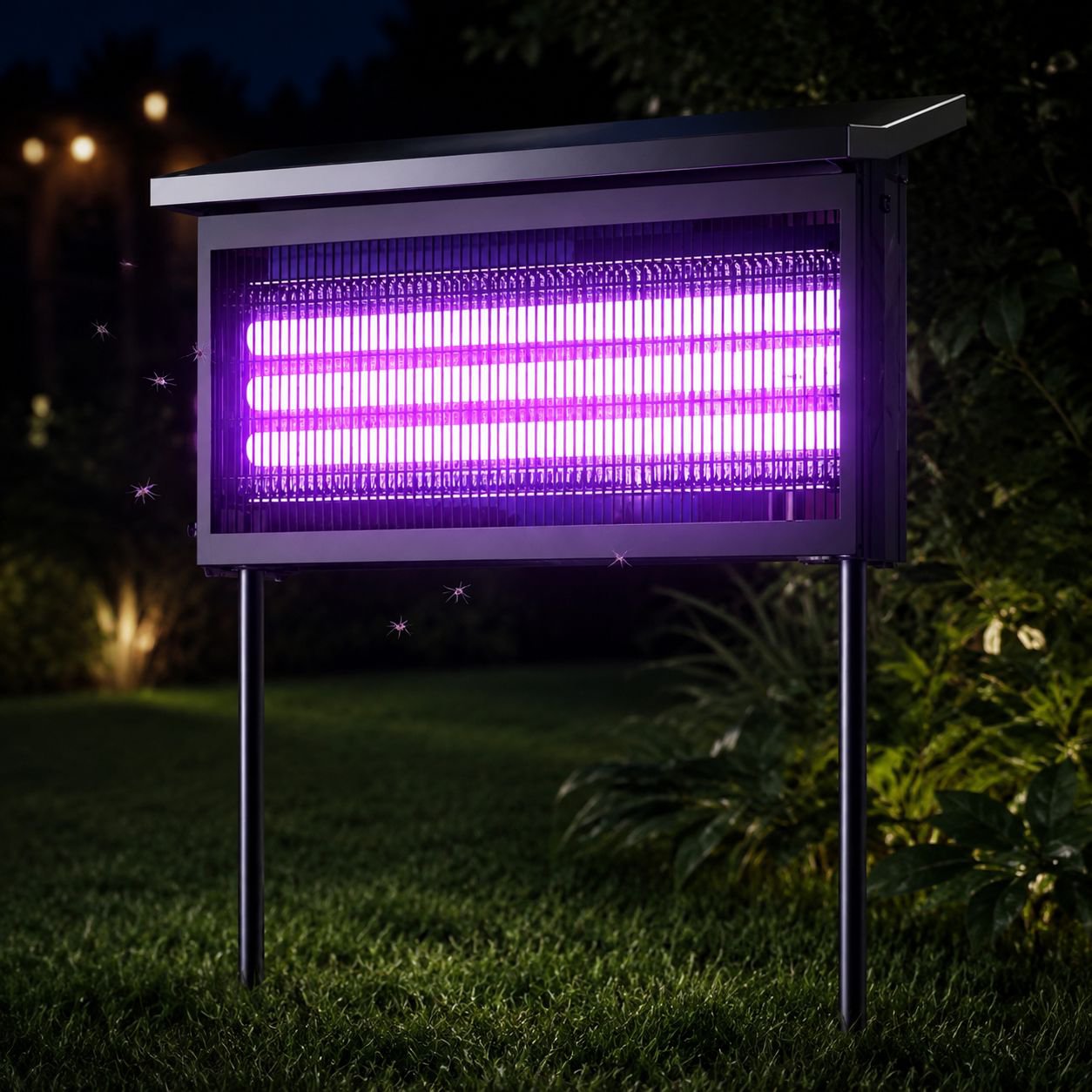 Lámpara antimosquitos solar e impermeable para jardín exterior