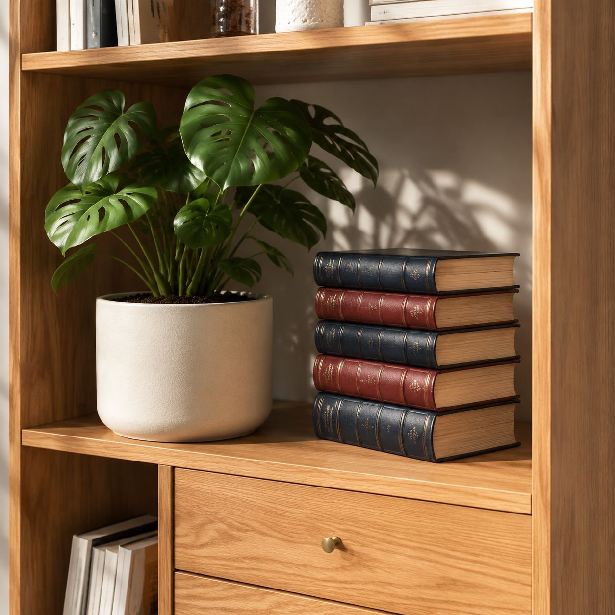 Contemporary design solid wood kitchen shelf