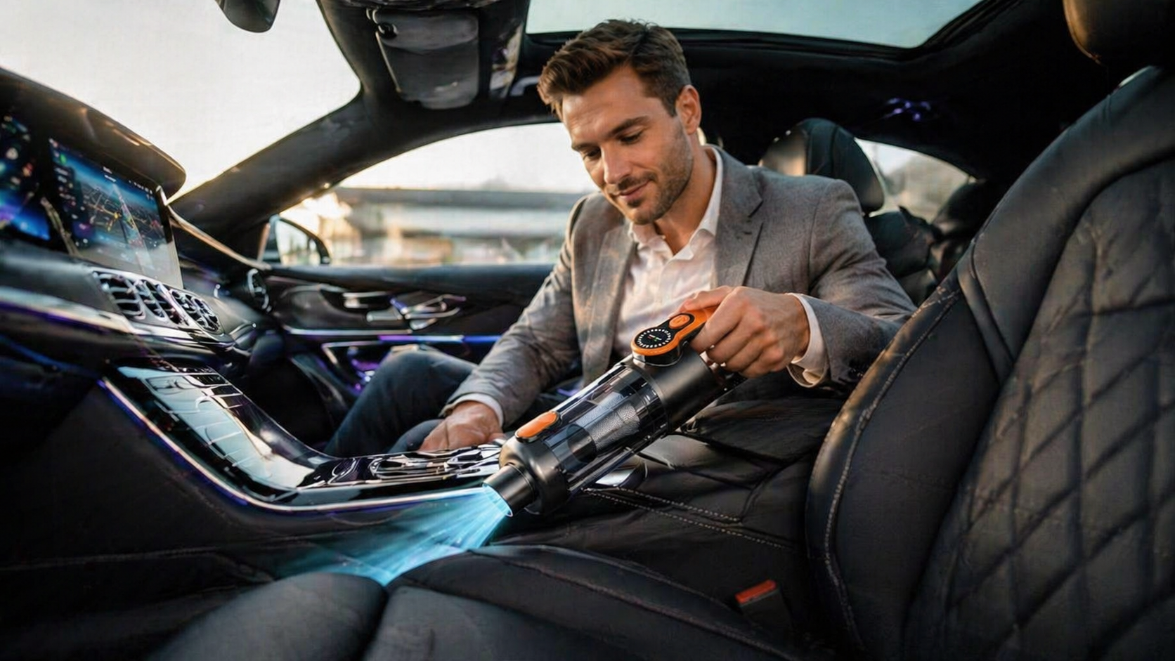 Wireless Charging High-Power Portable Handheld Vacuum Cleaner