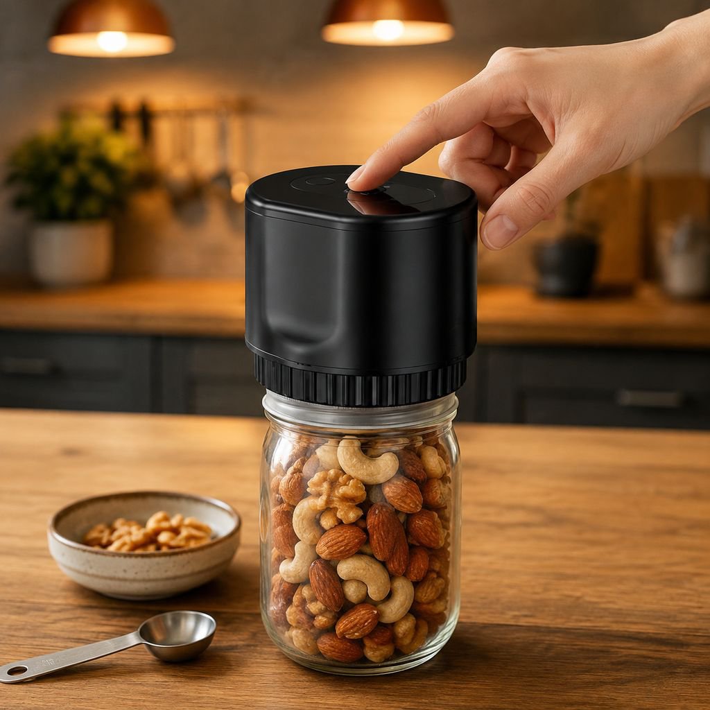 Mini máquina selladora al vacío para alimentos, especial para tarros Mason, uso doméstico