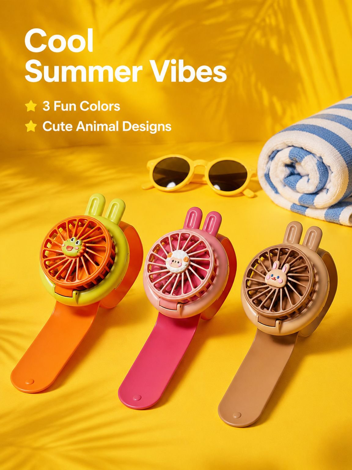 Cute Mini Fan Outdoor Convenient Adjustable Watch Fan