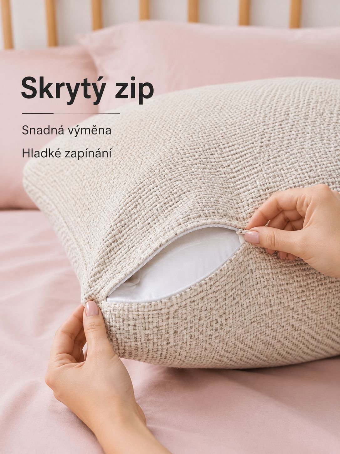 Jednoduchý tkaný polštář