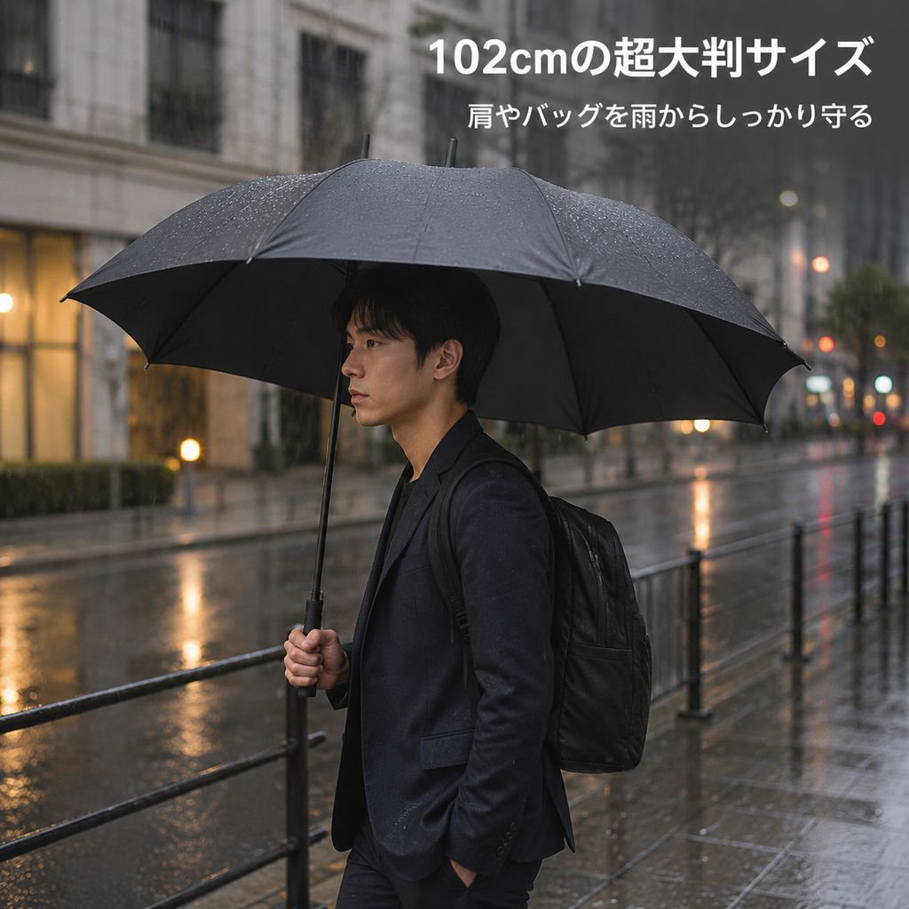 耐風UVカットゴルフ長傘 自動開閉 晴雨兼用傘