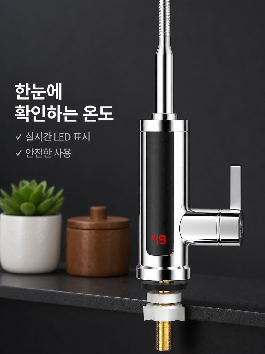 전기 온수 수도꼭지