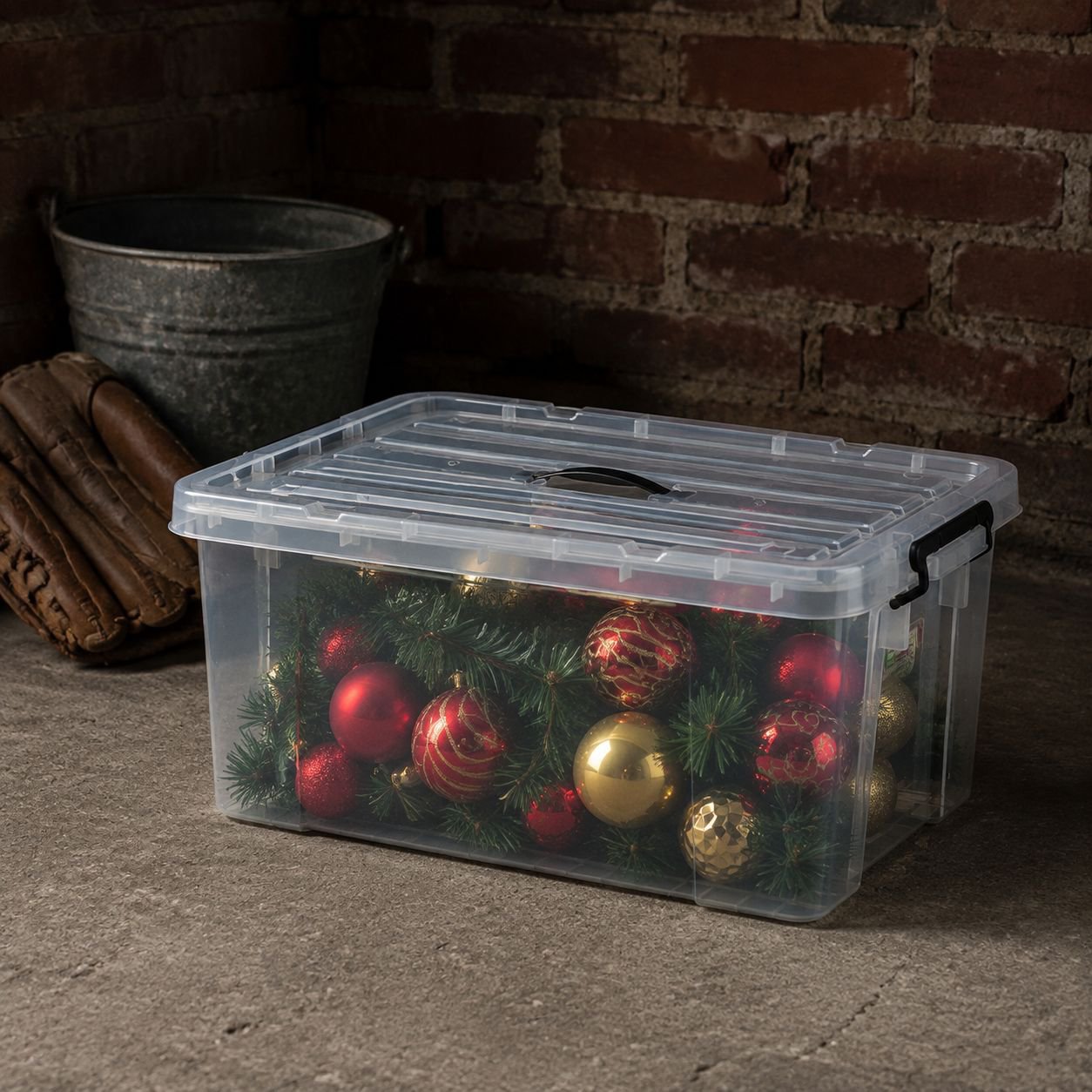 Stackable plastic storage boxes for closet organization