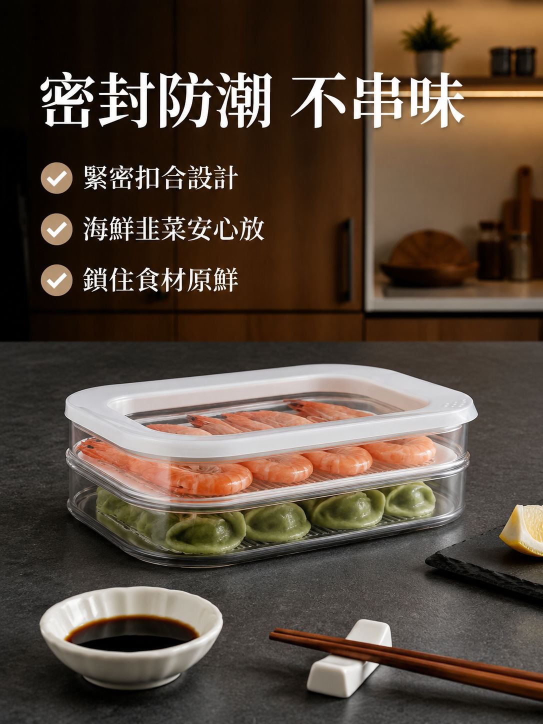 多層冷藏食品收納盒帶蓋透明新鮮保鮮盒
