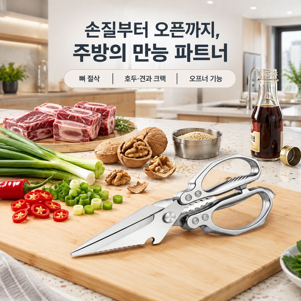 독일 스테인리스 주방가위 다목적 강력 닭뼈가위 음식 조리가위