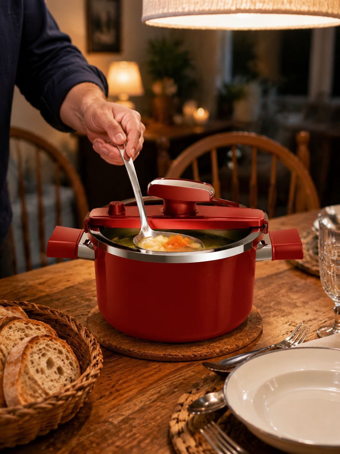 Modern design titanium pressure cooker for efficient cooking