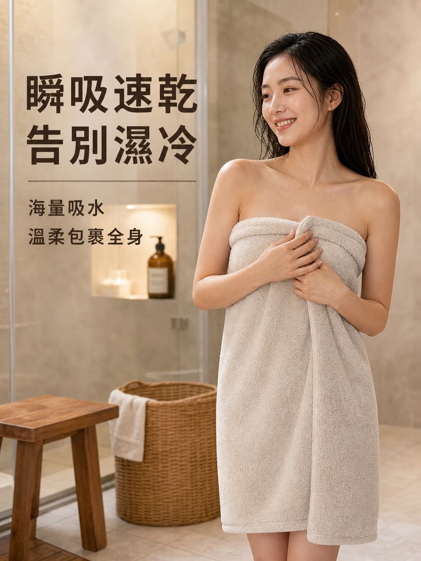 柔軟浴巾