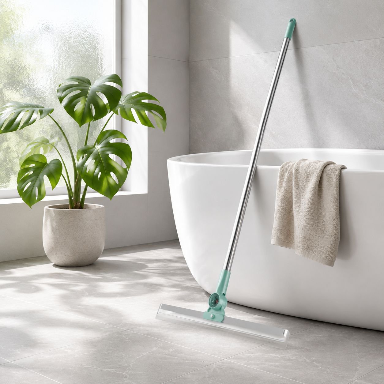 Silicone Bathroom Broom Water Scraper Cleaning Tool