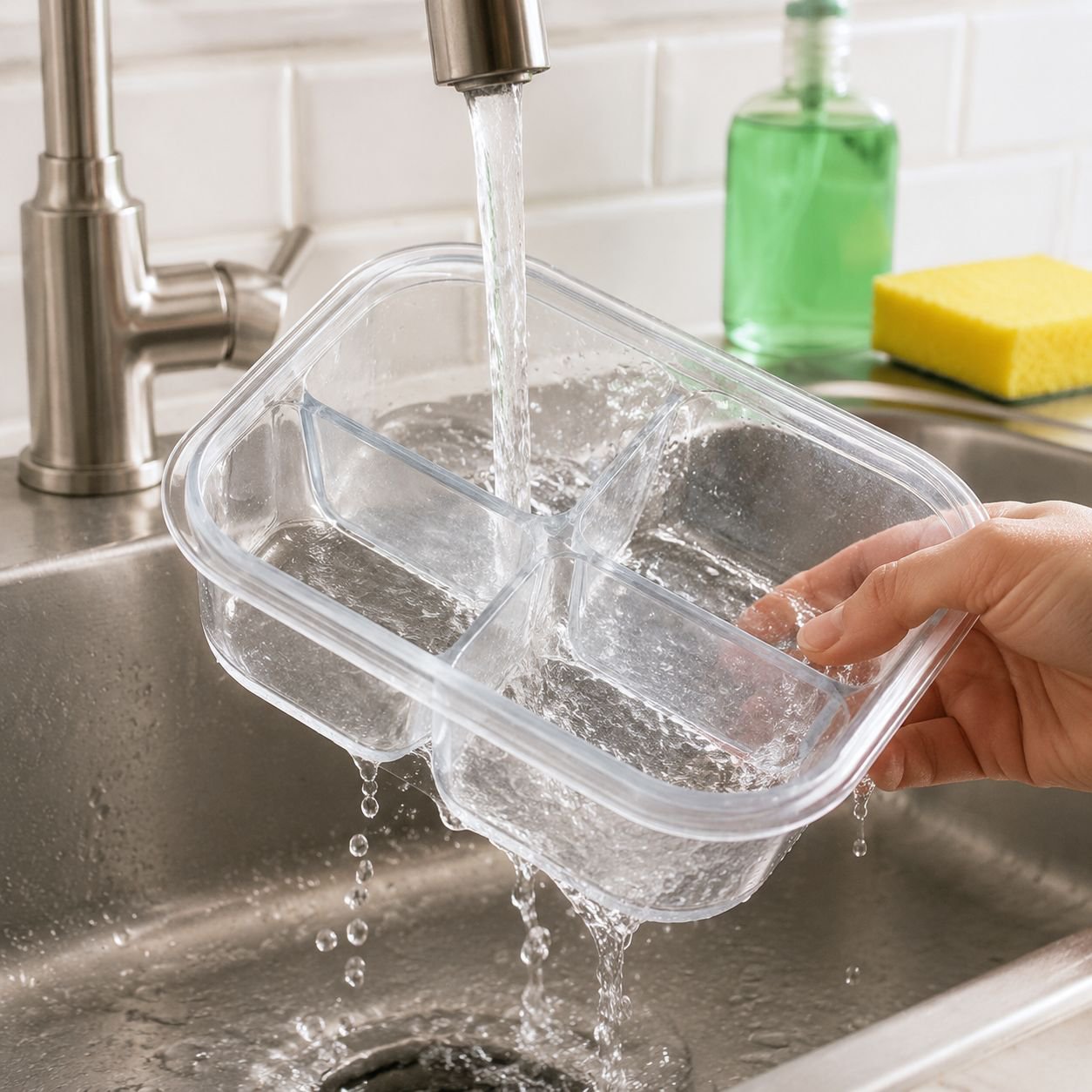 Easy to clean toilet brush with flexible bristles