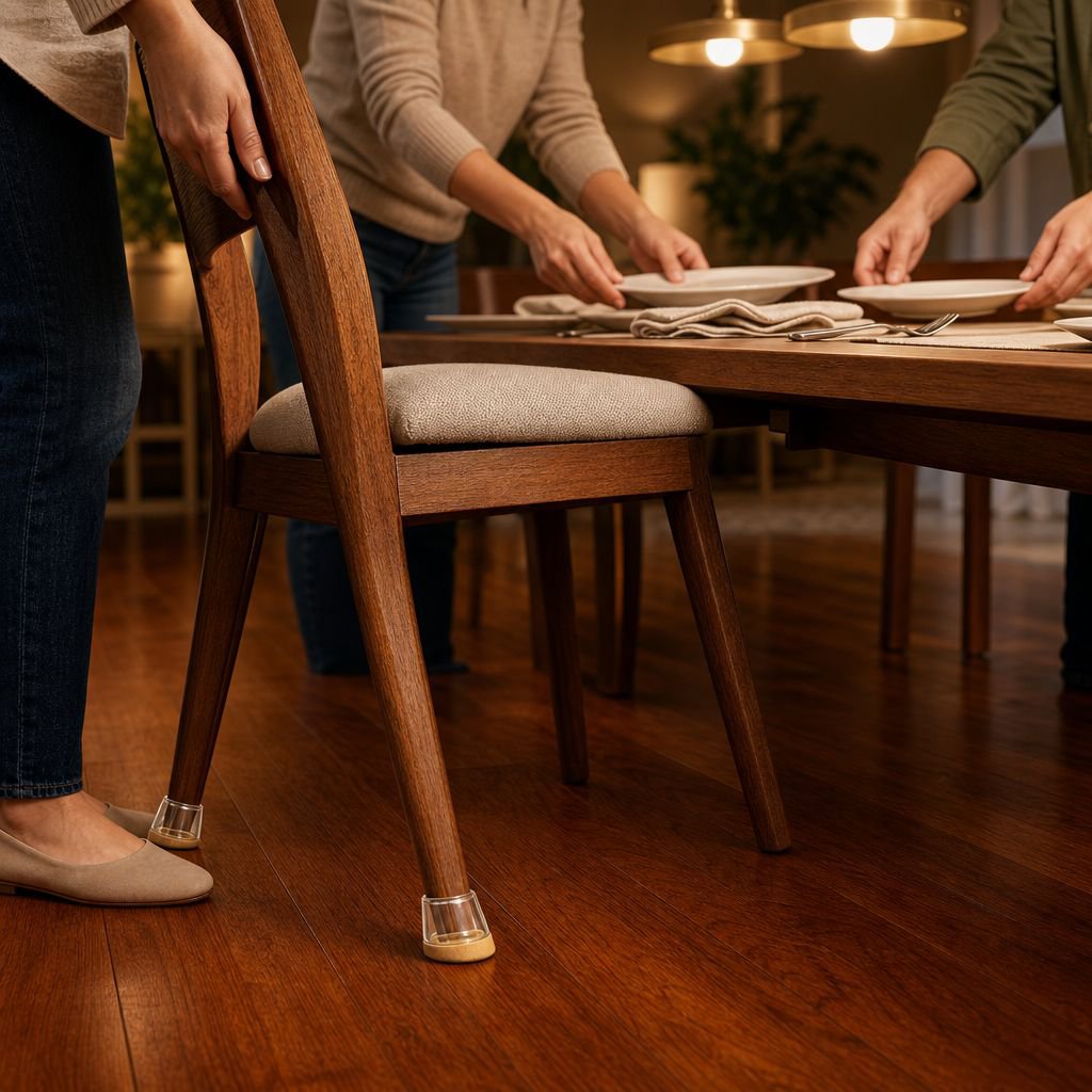 Furniture leg caps for silent and smooth chair movement