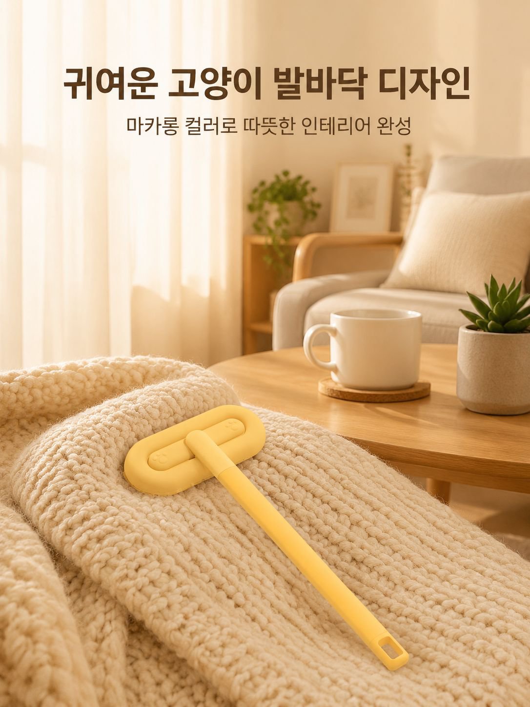 긴 손잡이 제모 브러시 점모기