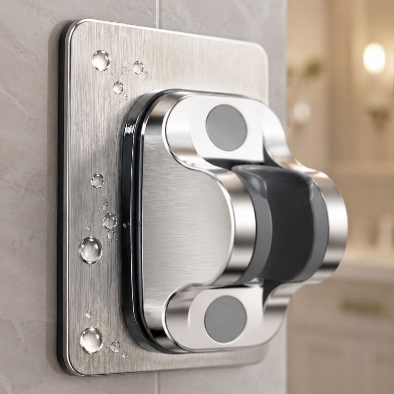 Universal shower head holder compatible with most shower heads