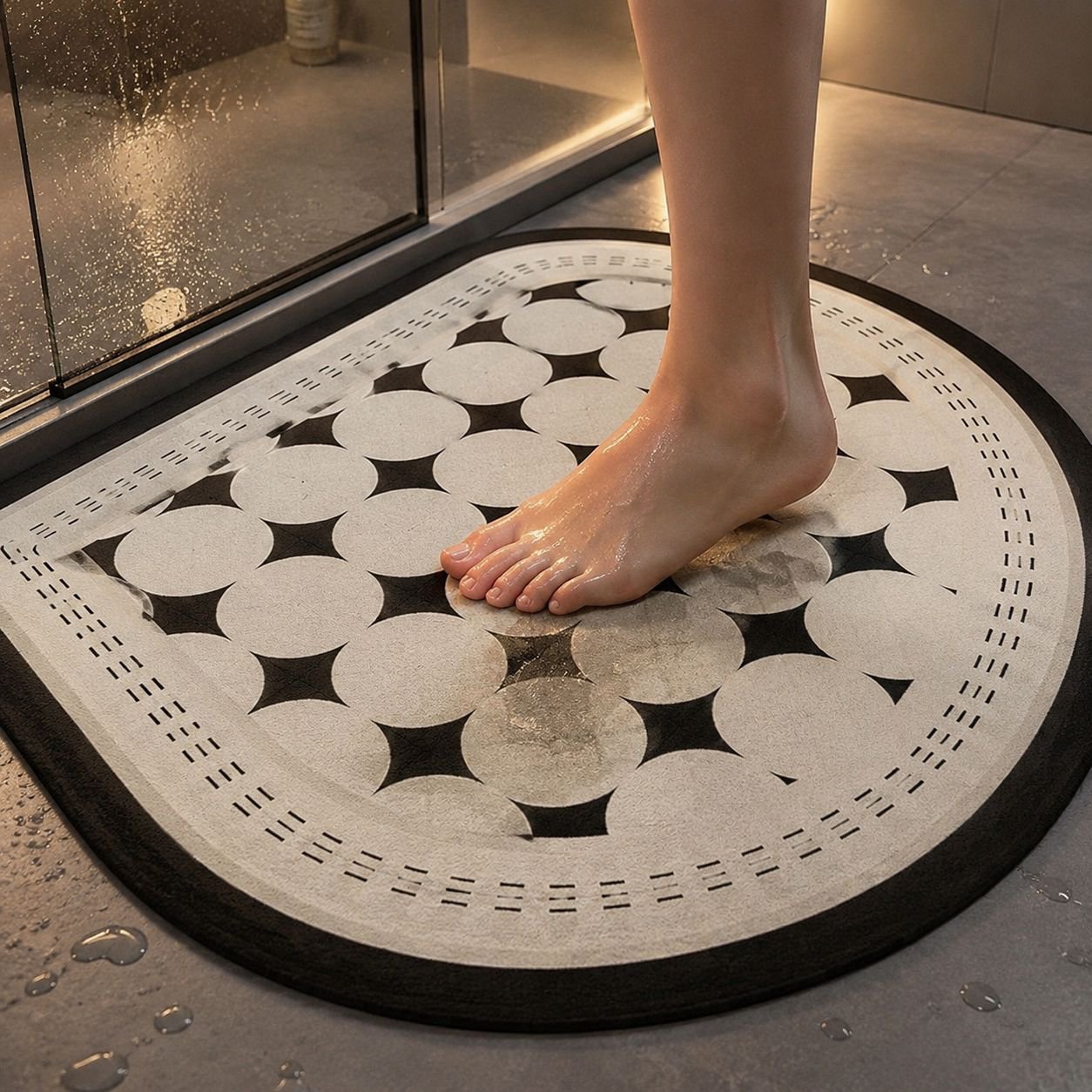 Luxury Diatom Mud Absorbent Bathroom Mat, Non-slip and Easy to Clean