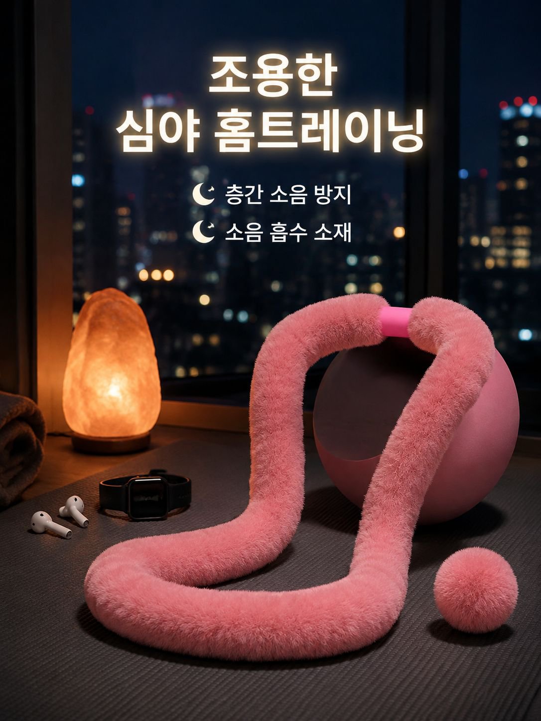인조 토끼털 소프트 저소음 슬리밍 훌라후프