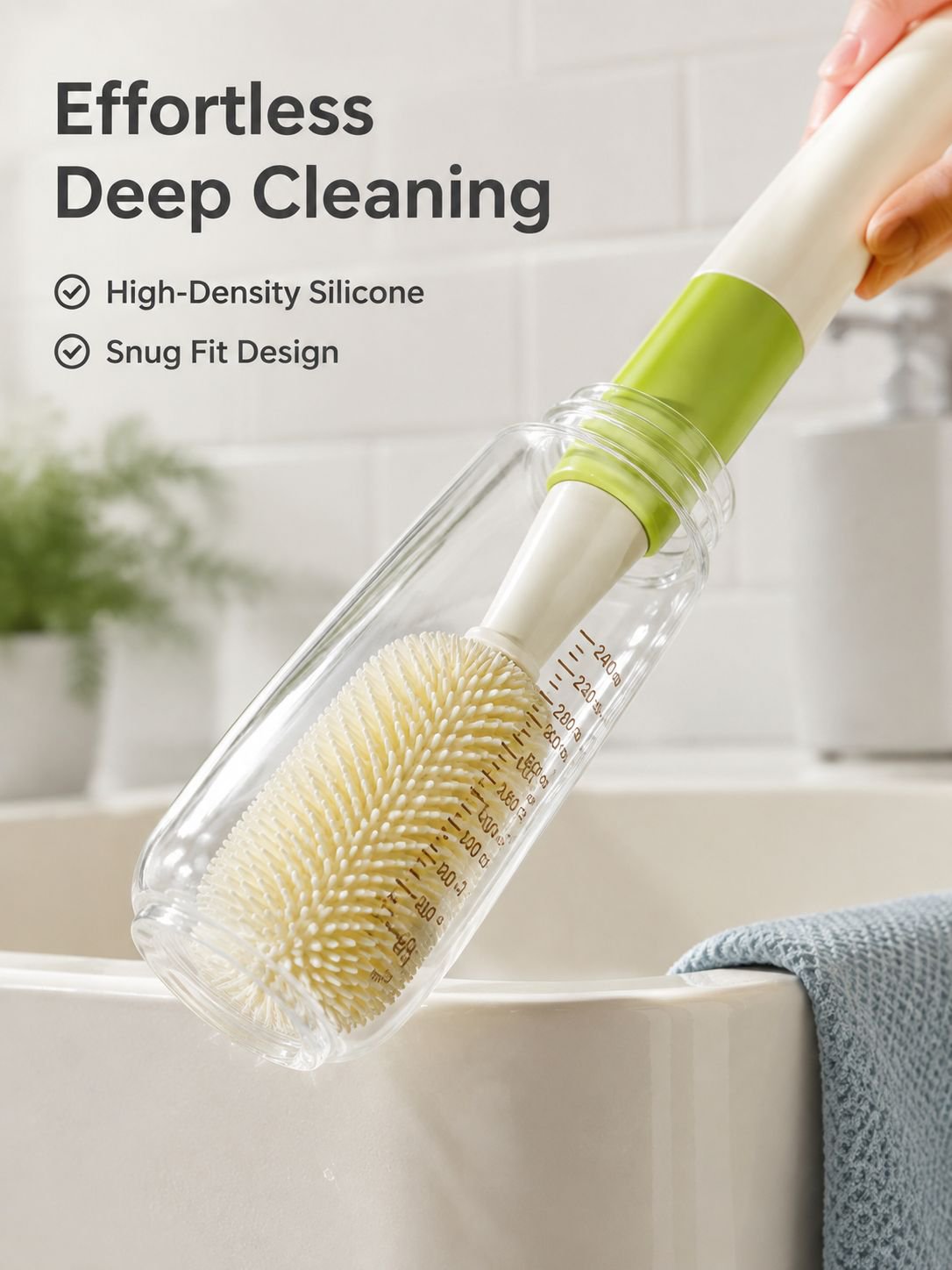 6-in-1 Multi-Functional Long Handle Baby Bottle Brush Set