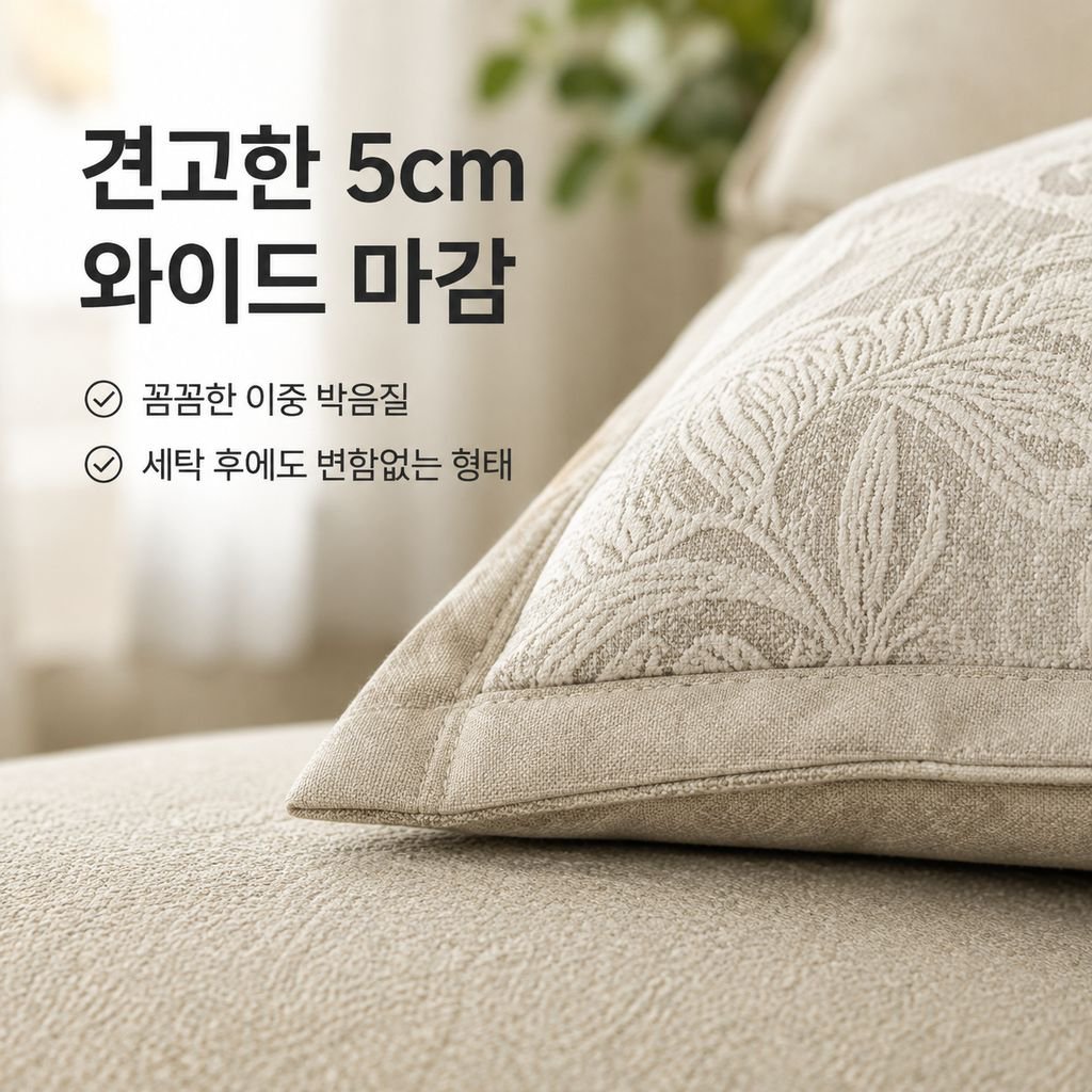 심플한 사각형 셰닐 소파 쿠션