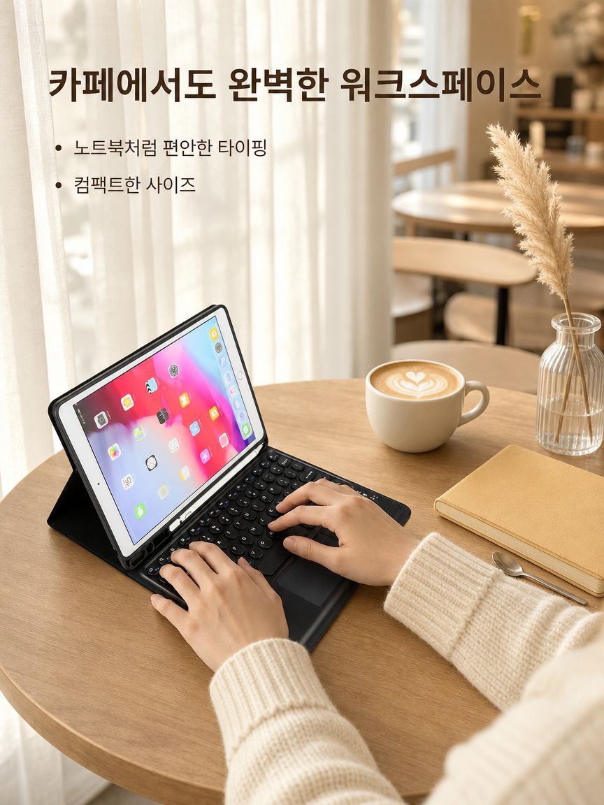 블루투스 터치 키보드가 포함된 태블릿 케이스+마우스 증정