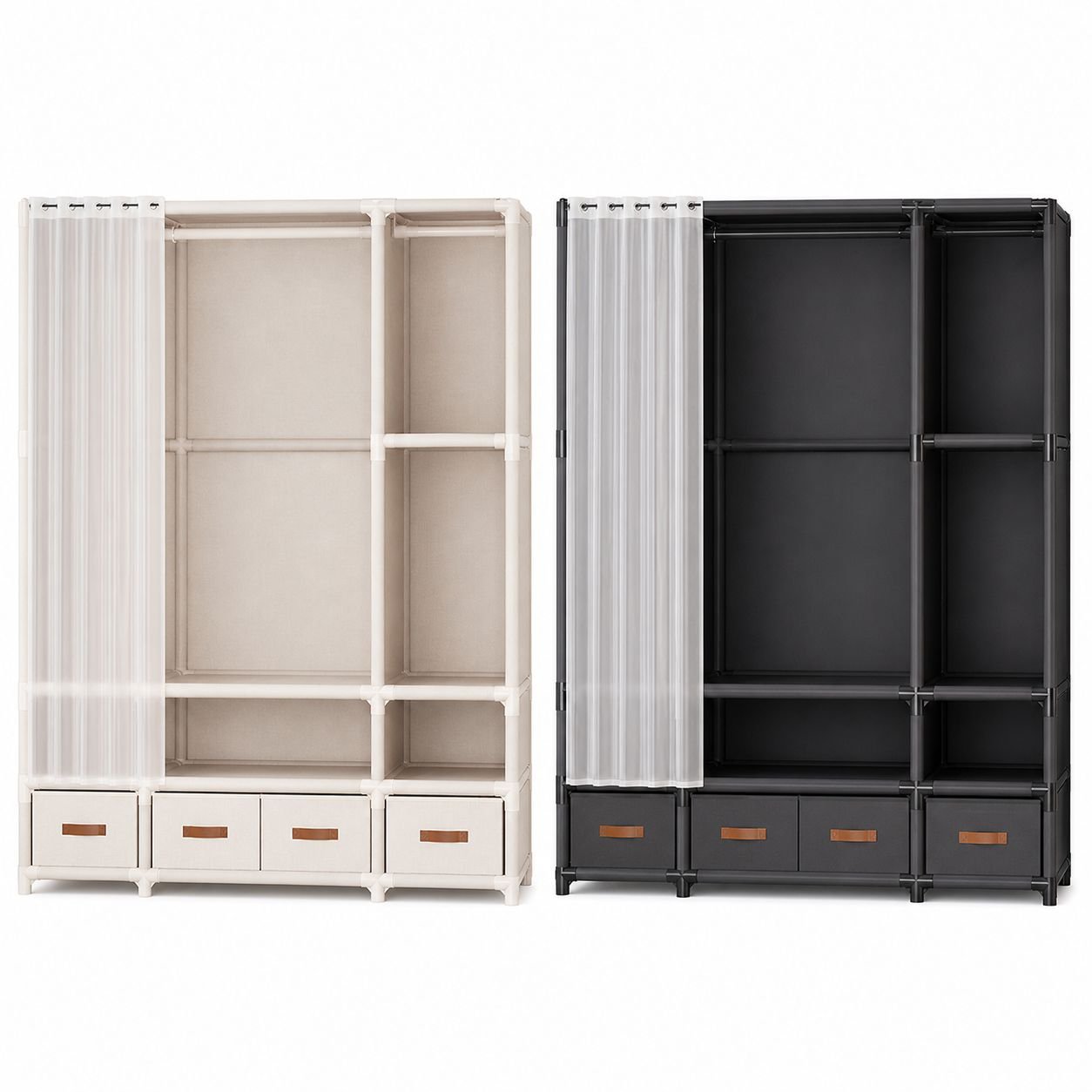 Sturdy and Durable Bedroom Wardrobe, Minimalist Floor Storage Rack, Suitable for Small Spaces