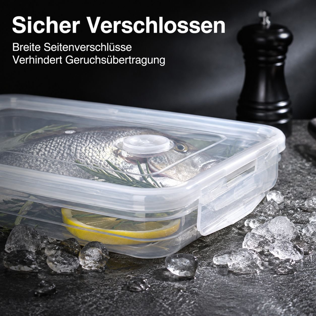 Tiefkühl-Vorratsdose mit Dichtung